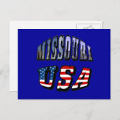 Carte Postale Missouri Picture et USA Text (Devant / Derrière)