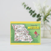 Carte postale Missouri State Map (Debout devant)