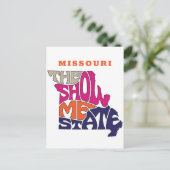 Carte Postale Missouri State Surnom Word Art (Debout devant)