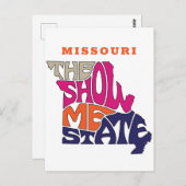 Carte Postale Missouri State Surnom Word Art (Devant / Derrière)