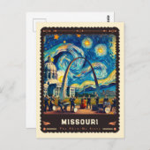 Carte Postale Missouri | Vincent Van Gogh inspiré (Devant / Derrière)