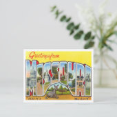 Carte postale Missouri Vintage Big Letters (Debout devant)