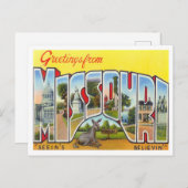 Carte postale Missouri Vintage Big Letters (Devant / Derrière)