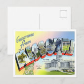 Carte postale Missouri Vintage Big Letters (Devant / Derrière)