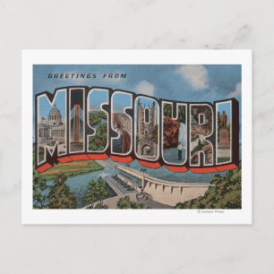Carte Postale Missouri (Vue Barrage) - Scènes de grandes lettres