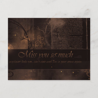 Carte Postale MissYouSoMuch
