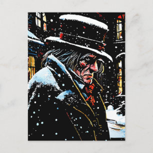 Carte Postale Mister Ebenezer Scrooge Noël victorien