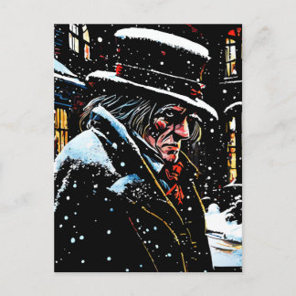 Carte Postale Mister Ebenezer Scrooge Noël victorien
