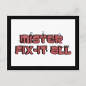 Carte Postale Mister Fix-It All Wooden Text Design (Devant)