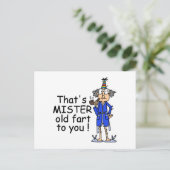 Carte Postale Mister Old Fart Humour d'anniversaire (Debout devant)
