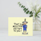 Carte Postale Mister Old Fart Humour d'anniversaire (Debout devant)
