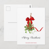 Carte Postale Mistletoe de Noël (Devant / Derrière)