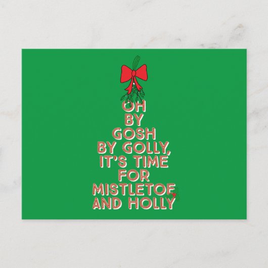Carte Postale Mistletoe et Holly (Devant)