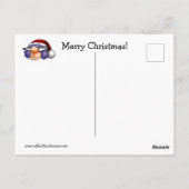 Carte postale "Mistletoe" Humour de vin drôle (Dos)