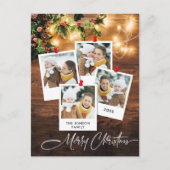 Carte Postale Mistletoe Rustic Christmas Photo Holiday Salutatio (Devant)