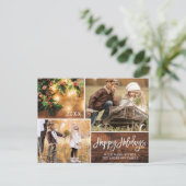 Carte Postale Mistletoe Rustic Christmas Photo Holiday Salutatio (Debout devant)