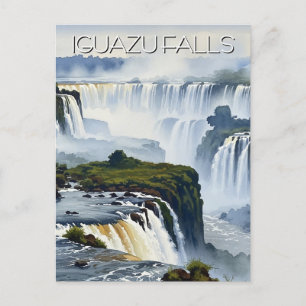 Carte Postale Misty Iguazu Falls Argentine
