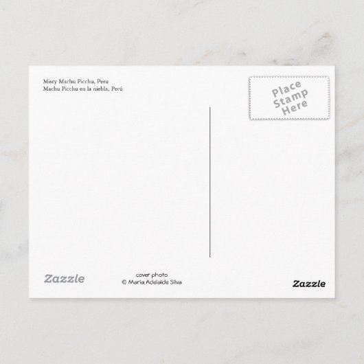Carte postale "Misty Machu Picchu" (Dos)