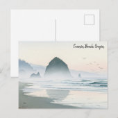Carte Postale Misty Morning Cannon Beach Oregon (Devant / Derrière)