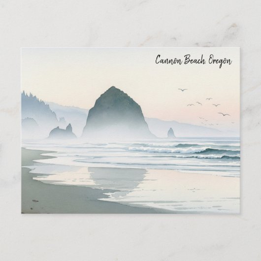 Carte Postale Misty Morning Cannon Beach Oregon (Devant)
