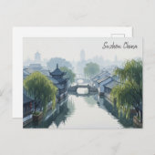 Carte Postale Misty Morning Suzhou China Travel (Devant / Derrière)