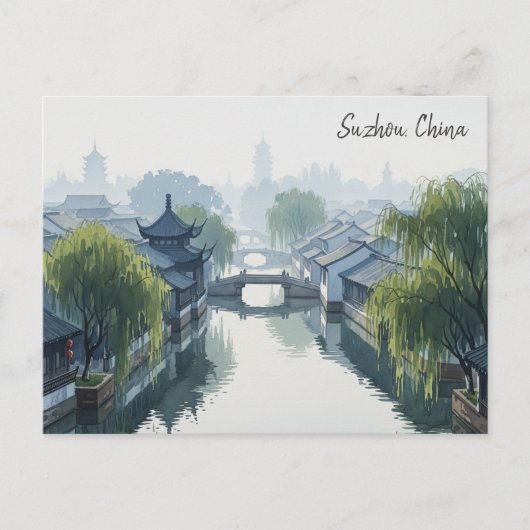 Carte Postale Misty Morning Suzhou China Travel (Devant)