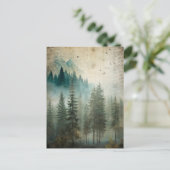 Carte Postale Misty Pine Forest Nature Adventure (Debout devant)