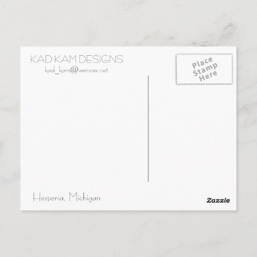 Carte postale Misty Road (Dos)