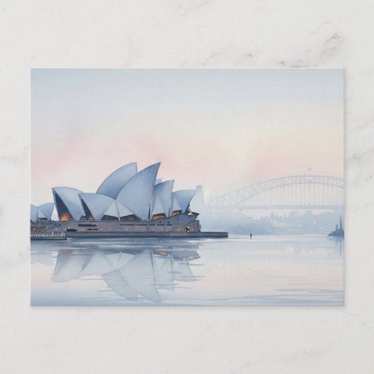 Carte Postale Misty Sydney Opera House Australie (Devant)