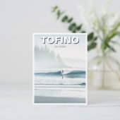 Carte Postale Misty Tofino Canada Surfer Travel (Debout devant)
