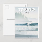 Carte Postale Misty Tofino Canada Surfer Travel (Devant / Derrière)