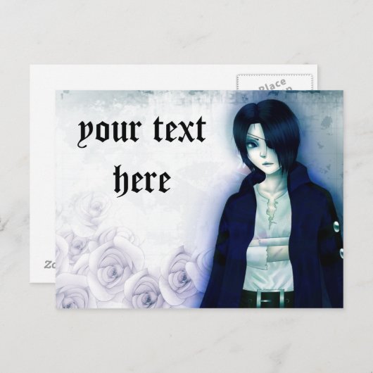 Carte postale mite emo garçon (Devant / Derrière)