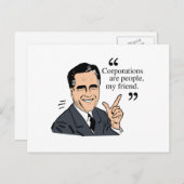 Carte Postale Mitt Romney Citations couleur (Devant / Derrière)