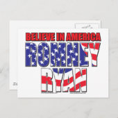 Carte Postale Mitt Romney et Paul Ryan (Devant / Derrière)