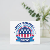 Carte Postale Mitt Romney pour le président 2012 (Debout devant)