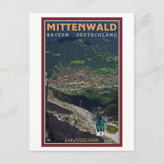 Carte Postale Mittenwald - Karwendelbahn Terminus (Devant)