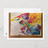 Carte postale Mixage couleur eau (Devant / Derrière)