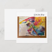 Carte postale Mixage couleur eau (Devant / Derrière)