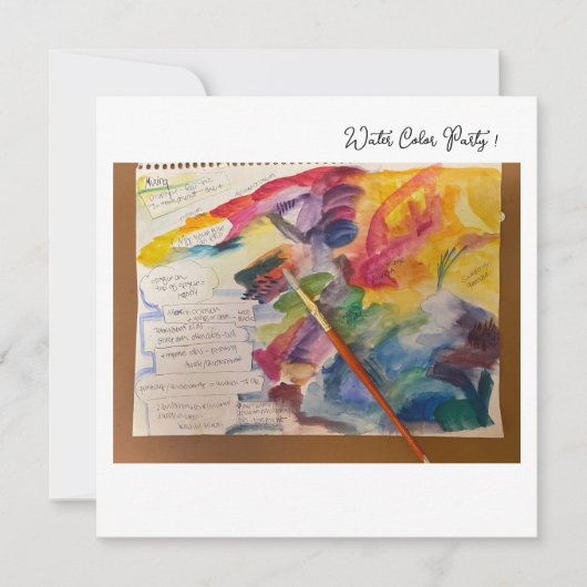 Carte postale Mixage couleur eau (Devant)