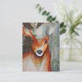 Carte postale mixte de cerfs (Debout devant)