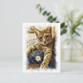 Carte Postale Miyu Cat Art (Debout devant)
