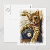 Carte Postale Miyu Cat Art (Devant / Derrière)