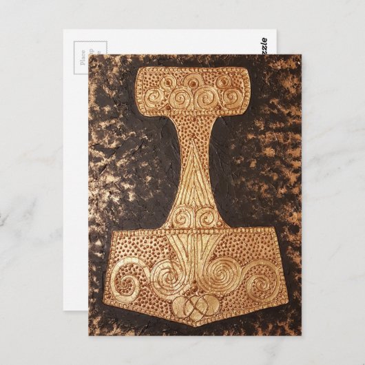 Carte Postale Mjolnir, marteau de Thor (Devant / Derrière)