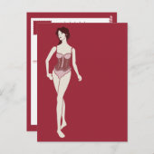 Carte Postale m'lady mannequin (Devant / Derrière)