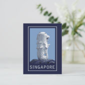 Carte Postale Mlion de Singapour (Debout devant)