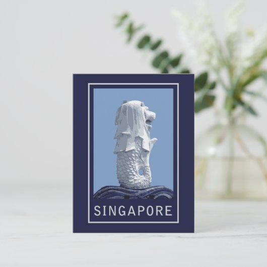 Carte Postale Mlion de Singapour (Debout devant)