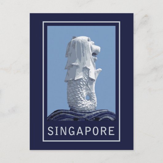 Carte Postale Mlion de Singapour (Devant)