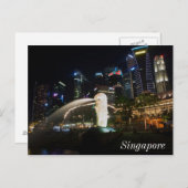 Carte Postale Mlion de Singapour sur Skyline (Devant / Derrière)