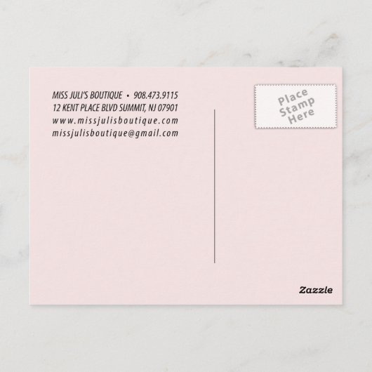 Carte postale Mlle. (Dos)