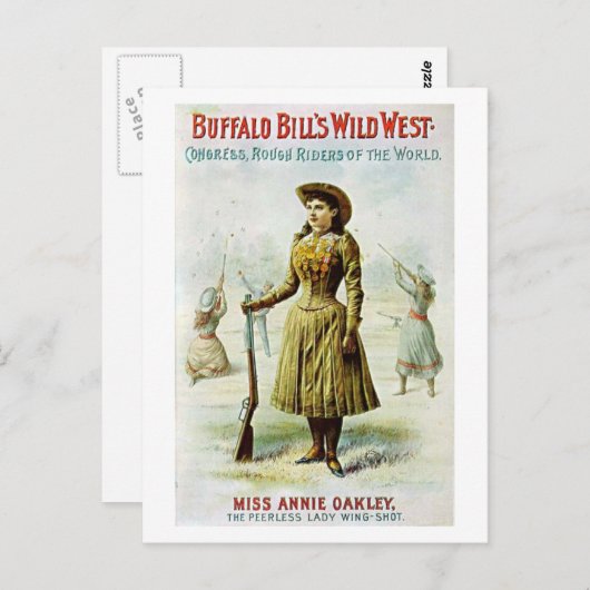 Carte Postale Mlle Annie Oakley (Devant / Derrière)